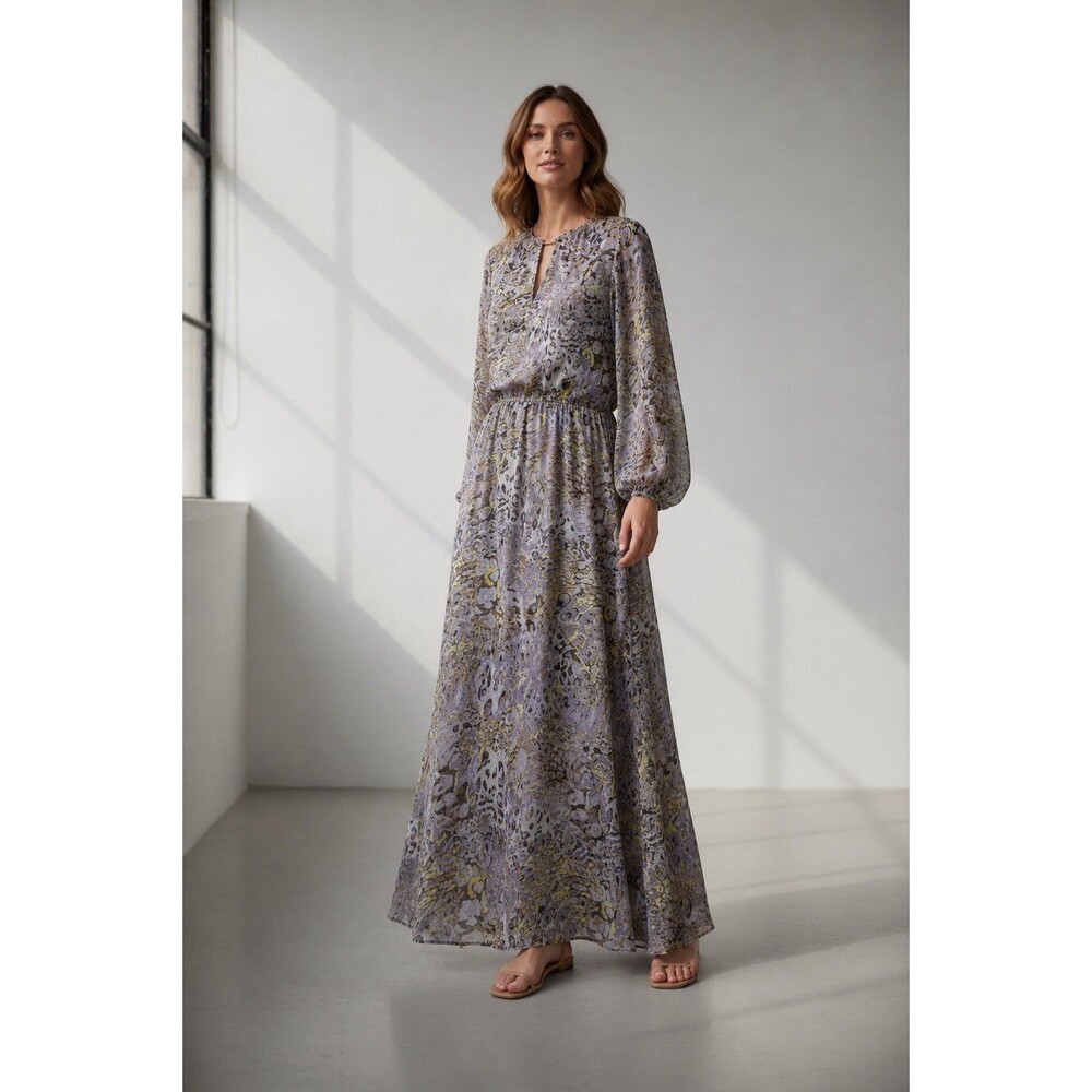 Grifflin Paris Maxi Dress Size L Animal Print 5.8", 5.10" Tall